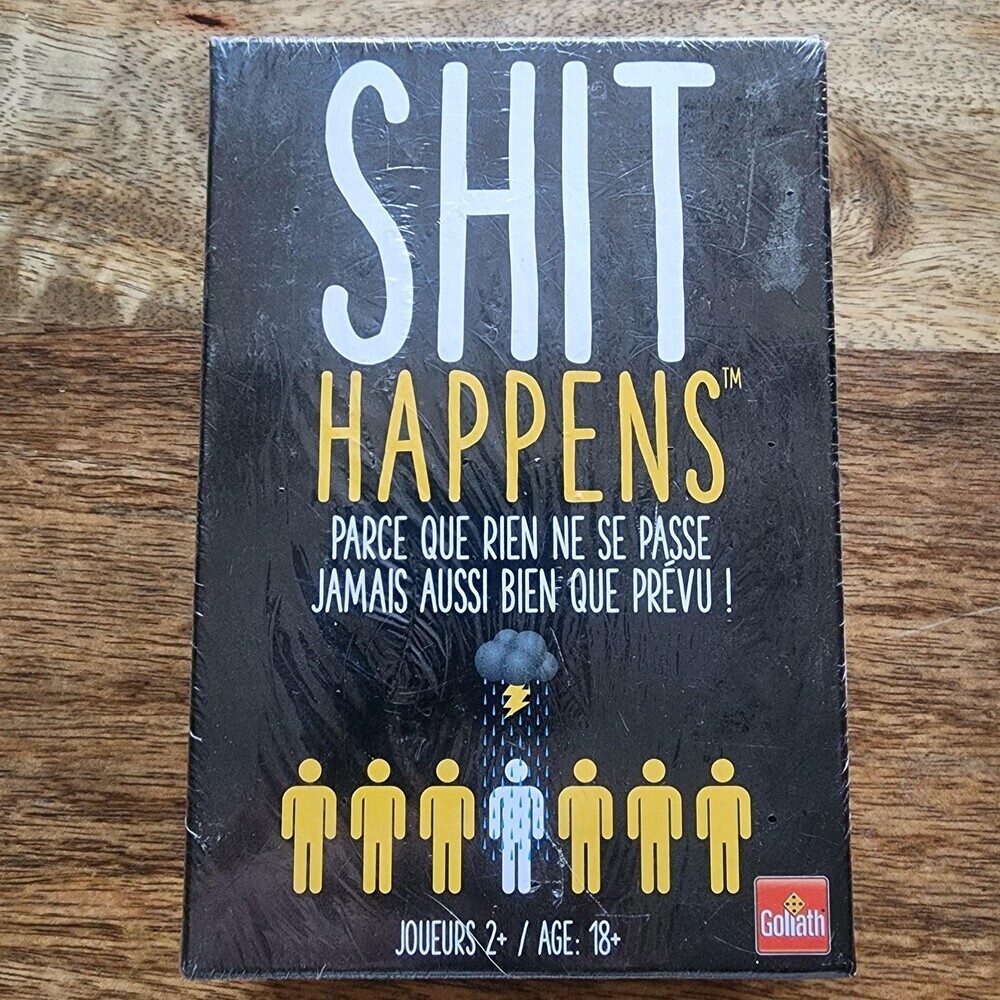 Goliath Sh!t Happens Party Card Game French Edition 2+ Players 18+ New Sealed